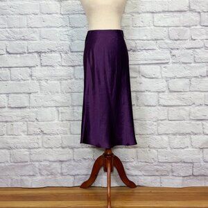Aritzia Babaton Purple Satin Slip Skirt